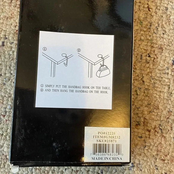 Handbag/Purse Tabletop Hanger Jeweled Purple and Silver IOP - Picture 2 of 4